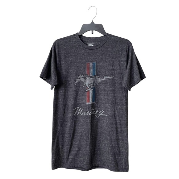 Ford Mustang Official T-Shirt Men's Size M Dark Gray Short Sleeve Crew Neck Logo - Picture 2 of 5